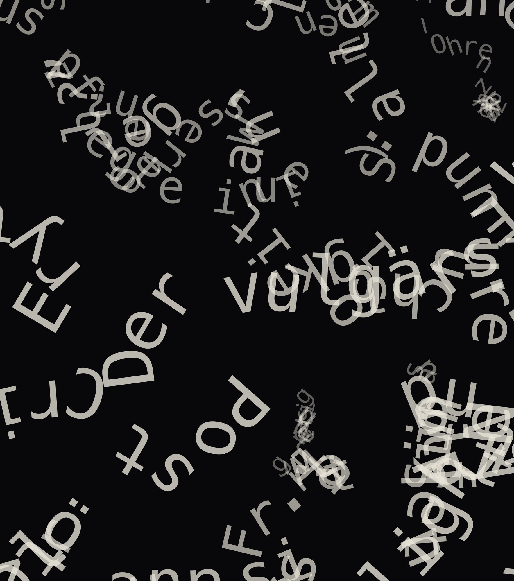 Tastende Schrift, Detail
